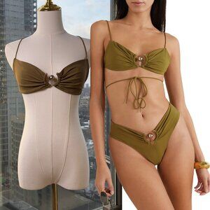 Christopher Esber Olive Bikini Set